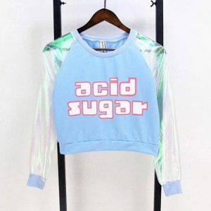 Acid Sugar Top: Y2K Fashion Oversized Sweater for Coquette & Grunge Aesthetic