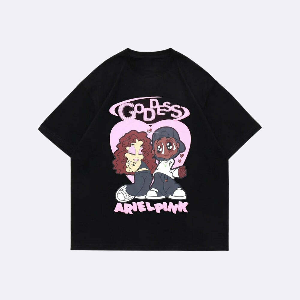 Aesthetic Y2K Fashion Tee: Cute Couple Graphic for Coquette & Grunge Styles