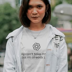 AI Can't Take My Job Tee - Y2K Fashion, Grunge Aesthetic, Cute Hoodies