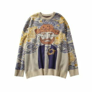 Artistic Soul Oversized Sweater - Y2K Fashion & Coquette Aesthetic