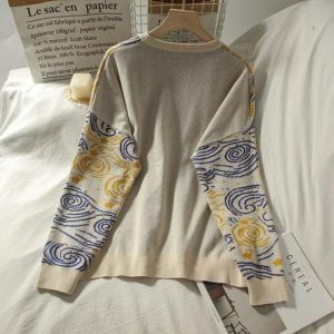 Artistic Soul Oversized Sweater - Y2K Fashion & Coquette Aesthetic