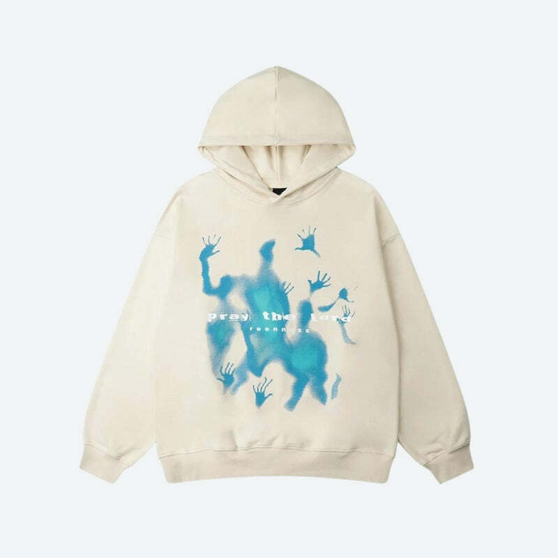 Blue Souls Y2K Hoodie - Grunge Aesthetic, Coquette Style, Cute Oversized