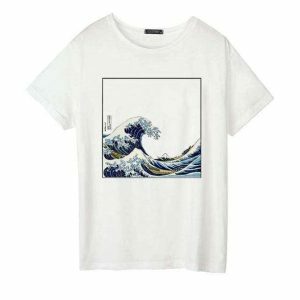 Catch The Wave Y2K T-Shirt - Grunge Aesthetic & Coquette Style