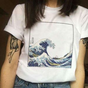 Catch The Wave Y2K T-Shirt - Grunge Aesthetic & Coquette Style