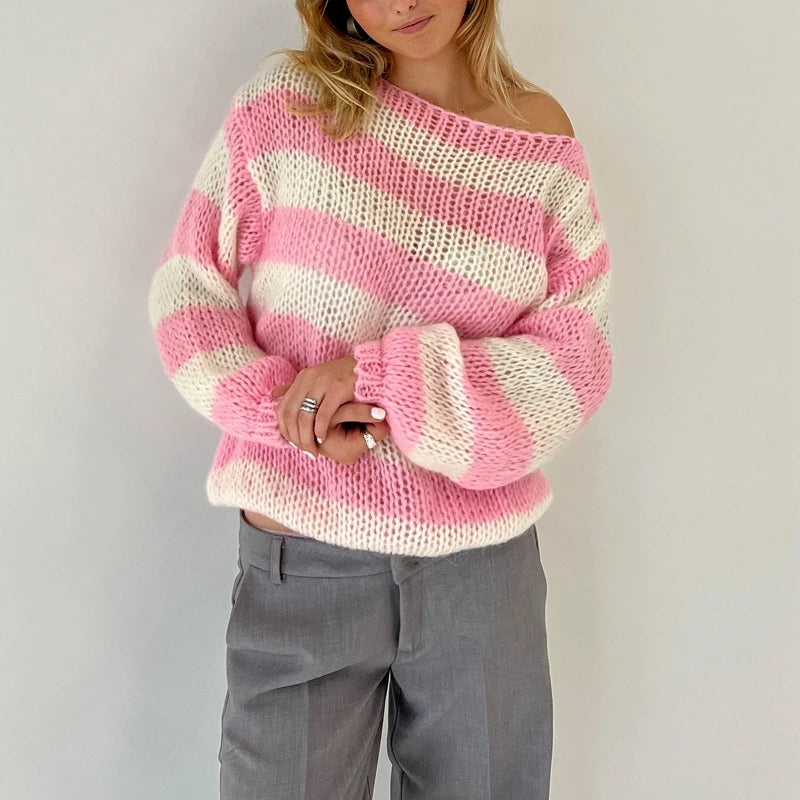 Coquette Aesthetic Cable Knit Sweater | Y2K Fashion & Grunge Style