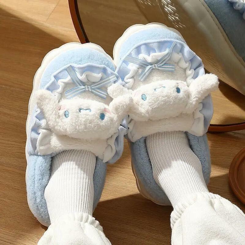 Coquette Aesthetic Hello Kitty Slippers for Y2K Fashion Lovers