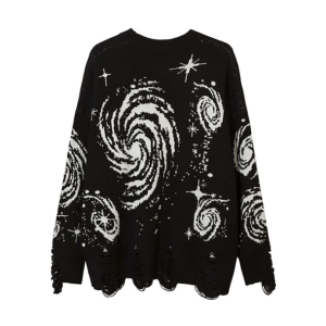 Coquette Aesthetic Oversized Y2K Sweater with Shark Blanket Design