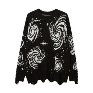 Coquette Aesthetic Oversized Y2K Sweater with Shark Blanket Design