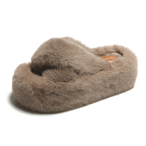 Coquette Aesthetic Plushy Platform Slippers for Y2K Fashion Lovers