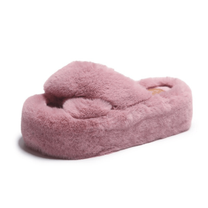 Coquette Aesthetic Plushy Platform Slippers for Y2K Fashion Lovers