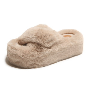 Coquette Aesthetic Plushy Platform Slippers for Y2K Fashion Lovers