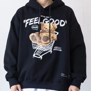 Coquette Teddy Bear Hoodie | Y2K Fashion & Grunge Aesthetic Style