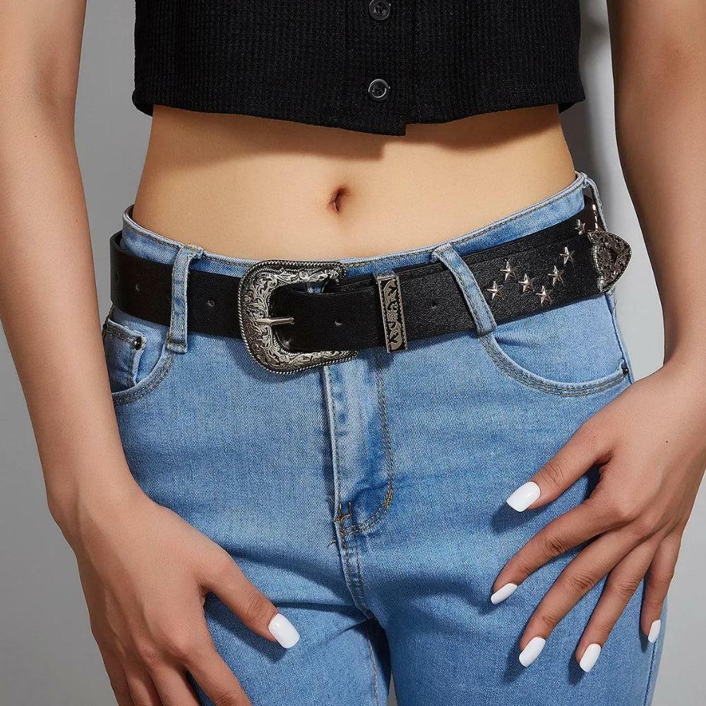 Disco Cowgirl Star Belt: Y2K Fashion Meets Grunge Aesthetic Style