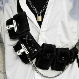 Edgy Y2K Fashion Chest Bag - Grunge Aesthetic & Coquette Style Accessory