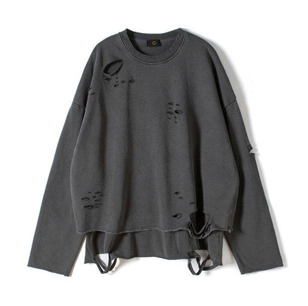 Faded Glory Oversized Y2K Sweatshirt - Emo, Grunge & Coquette Style