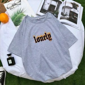 Feeling Lonely Y2K Fashion T-Shirt - Emo, Grunge & Coquette Aesthetic