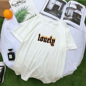 Feeling Lonely Y2K Fashion T-Shirt - Emo, Grunge & Coquette Aesthetic