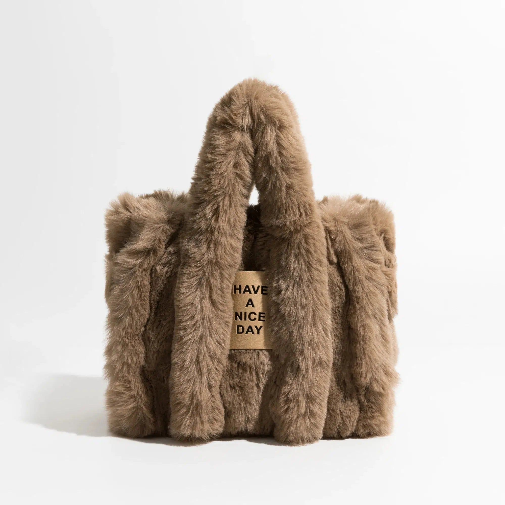 Fluffy Faux Fur Tote Bag - Y2K Fashion Essential for Coquette Aesthetic