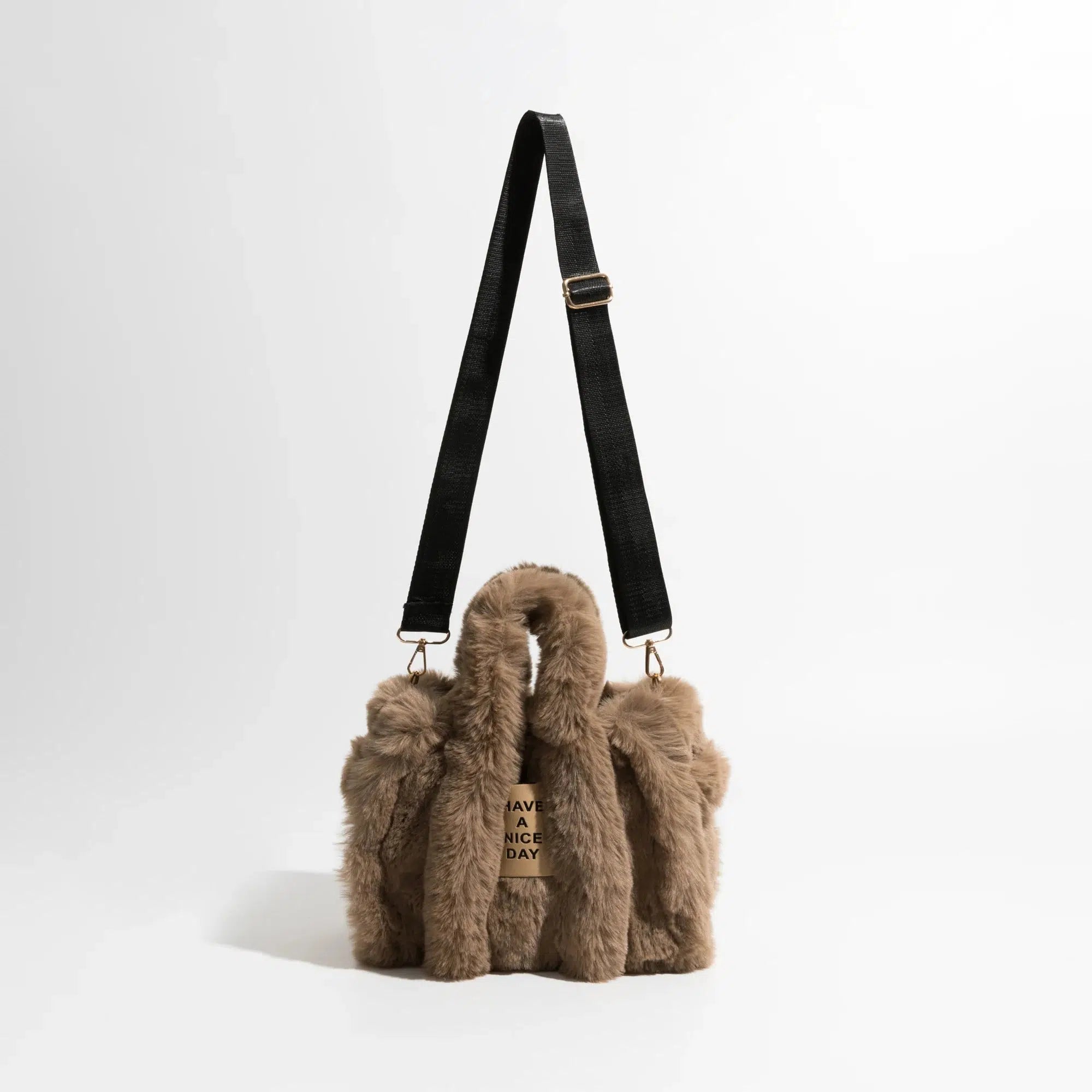 Fluffy Faux Fur Tote Bag - Y2K Fashion Essential for Coquette Aesthetic