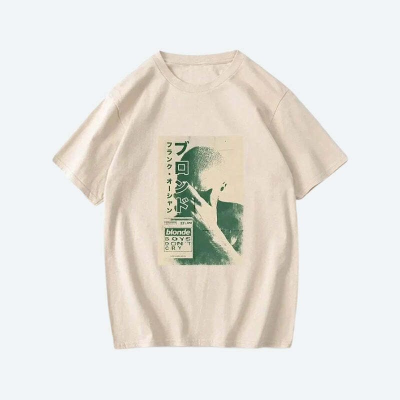 Frank Ocean Tee - Y2K Fashion Oversized Graphic Tee for Emo & Grunge Aesthetic