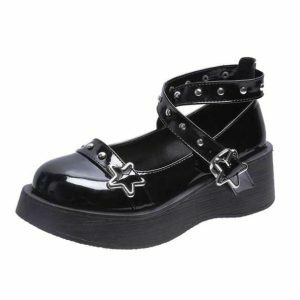 Galaxy Star Shoes: Y2K Fashion Meets Grunge Aesthetic for Unique Style