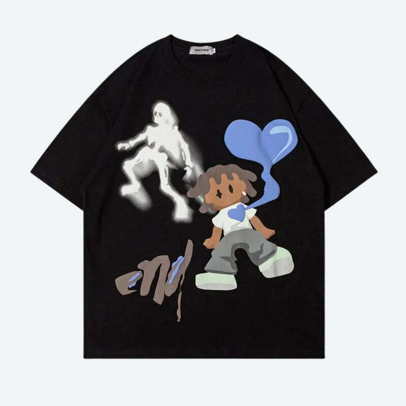 Heartless Boy Tee - Y2K Fashion, Emo Aesthetic, Grunge Style Top