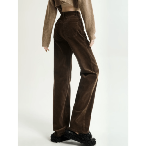 High Waist Corduroy Pants - Y2K Fashion, Grunge Style, Coquette Aesthetic