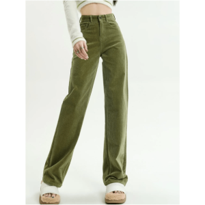 High Waist Corduroy Pants - Y2K Fashion, Grunge Style, Coquette Aesthetic