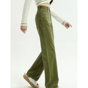 High Waist Corduroy Pants - Y2K Fashion, Grunge Style, Coquette Aesthetic