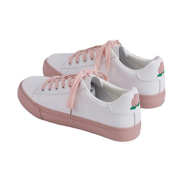 Just Peachy Y2K Sneakers: Cute Coquette Style for Aesthetic Outfits