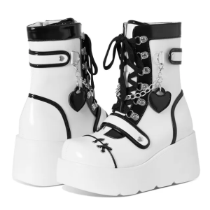 Kawaii Y2K Platform Boots for Grunge, Coquette, and Emo Aesthetic Styles