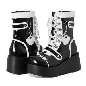 Kawaii Y2K Platform Boots for Grunge, Coquette, and Emo Aesthetic Styles