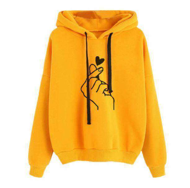 Love In Your Hand Y2K Hoodie - Coquette Aesthetic Oversized Sweater