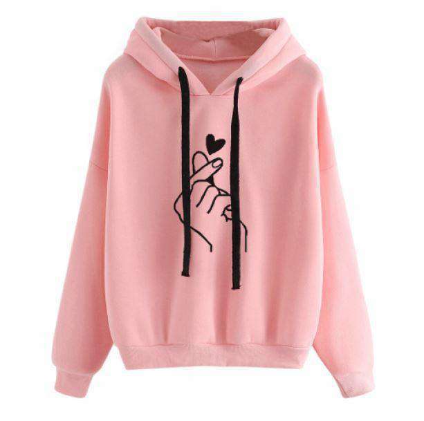 Love In Your Hand Y2K Hoodie - Coquette Aesthetic Oversized Sweater