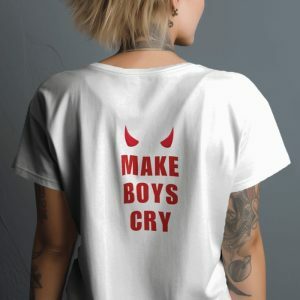 Make Boys Cry Tee - Y2K Fashion, Emo Aesthetic, Grunge Style Top