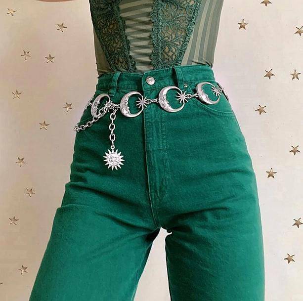 Moon Child Y2K Fashion Belt - Grunge Aesthetic & Coquette Style Accessory