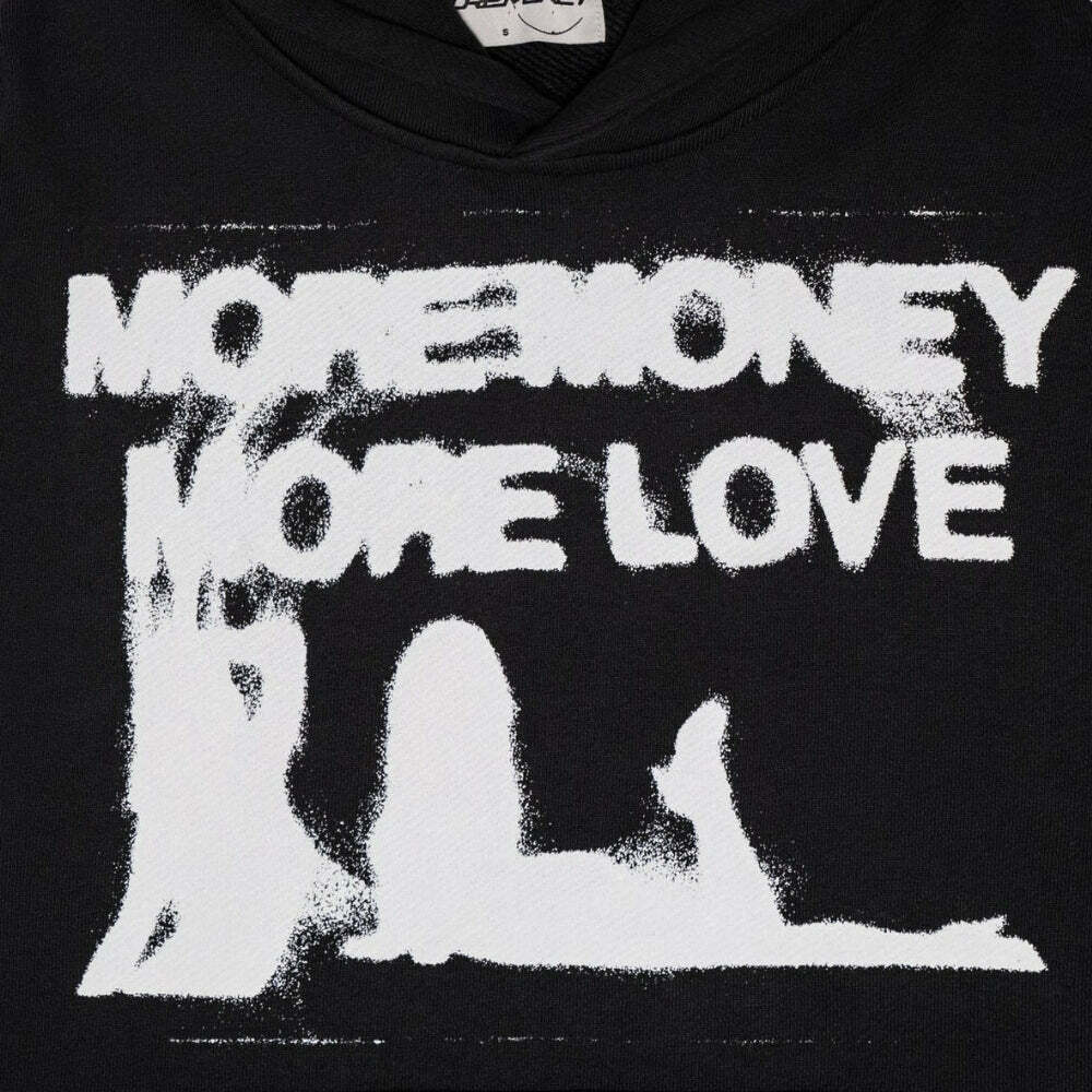 More Money More Love Y2K Hoodie - Cute Oversized Sweater for Coquette Style