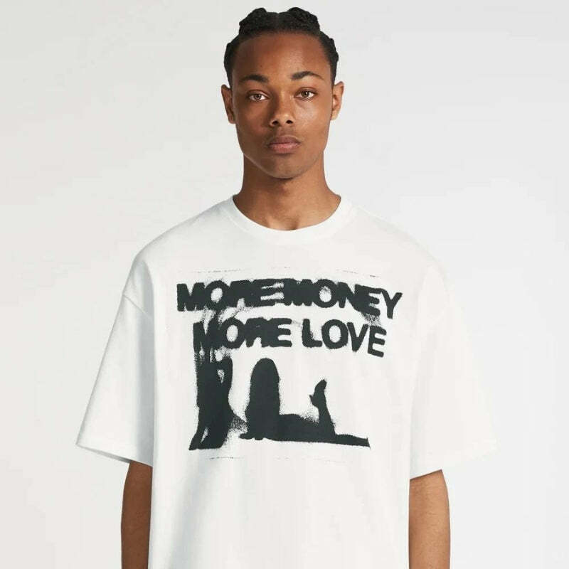 More Money More Love Y2K Tee - Cute Oversized Graphic Shirt for Aesthetic