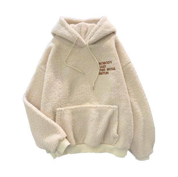 Nobody Said Y2K Hoodie - Oversized Grunge Style with Coquette Aesthetic