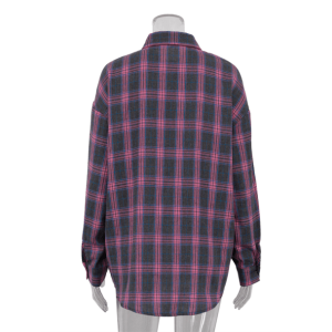 Oversized Pink Plaid Shirt - Y2K Fashion, Grunge Aesthetic, Coquette Style