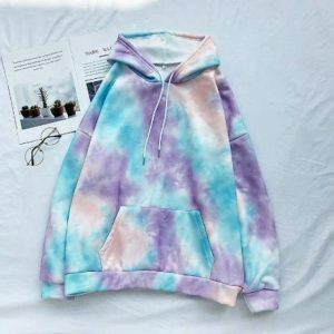 Pastel Clouds Y2K Hoodie - Cute Oversized Sweater for Coquette Aesthetic