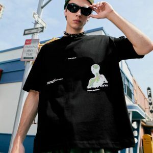 Peace and Love Y2K Graphic Tee - Emo, Grunge, and Coquette Aesthetic