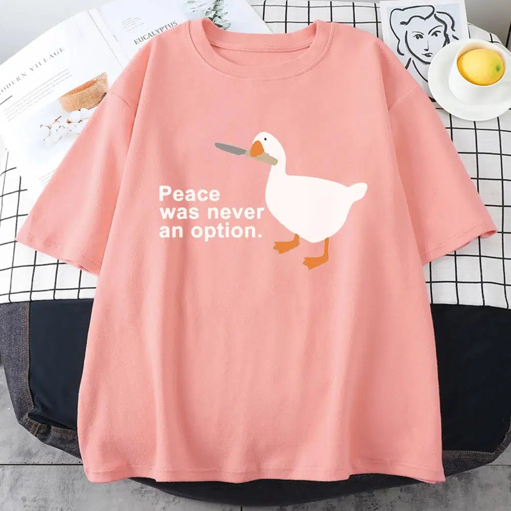 Peace Was Never An Option Tee - Y2K Fashion, Grunge Aesthetic, Emo Style