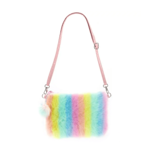 Plushy Rainbow Handbag: Y2K Fashion, Coquette Aesthetic, Cute Accessories