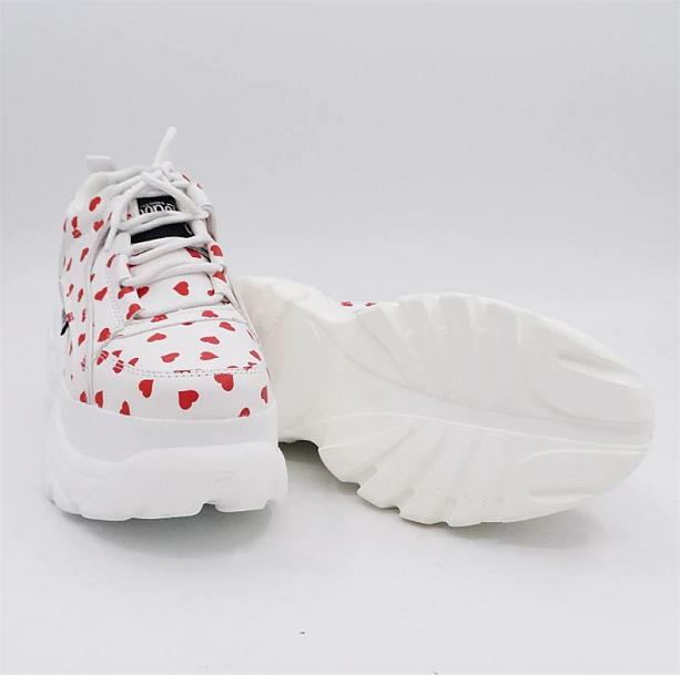 Red Hearts Sneakers: Y2K Fashion, Grunge Style, Coquette Aesthetic