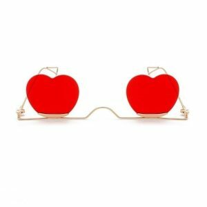 Retro Heart Sunglasses for Y2K Fashion, Emo Style & Coquette Aesthetic