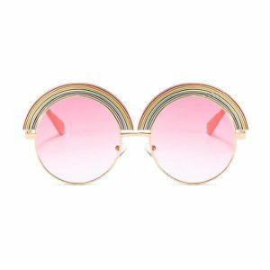 Retro Rainbow Sunglasses for Y2K Fashion, Coquette Aesthetic & Grunge Style