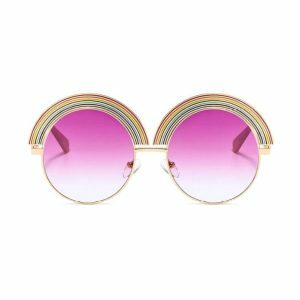 Retro Rainbow Sunglasses for Y2K Fashion, Coquette Aesthetic & Grunge Style