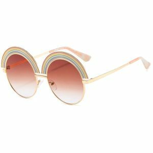 Retro Rainbow Sunglasses for Y2K Fashion, Coquette Aesthetic & Grunge Style