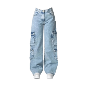 Sky Blue Y2K Fashion Jeans - Grunge Aesthetic with Coquette Style